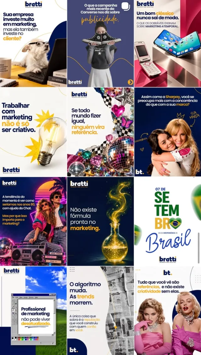 Posts do Instagram da Bratti