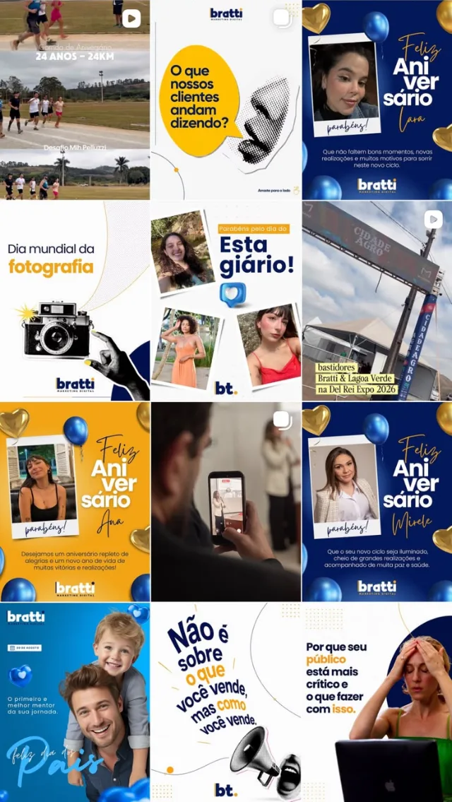 Posts do Instagram da Bratti